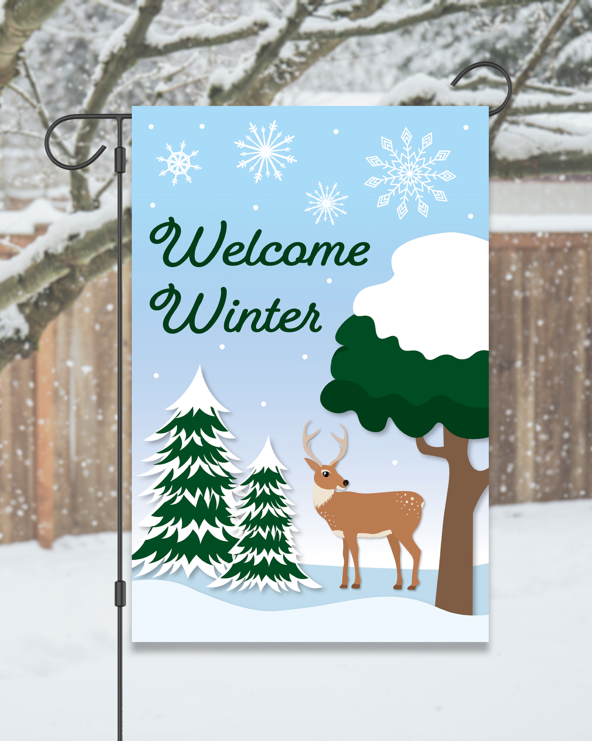 "Welcome Winter" Garden Flag #G1669-1
