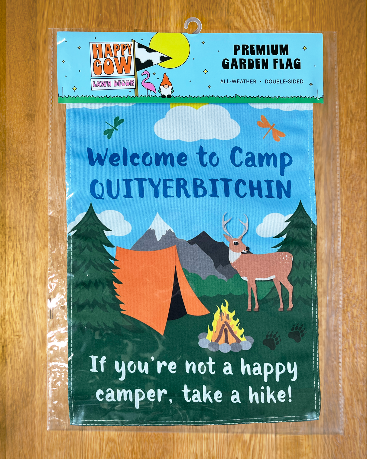 "Welcome to Camp Quityerbitchin" Camping Garden Flag #G1676-1