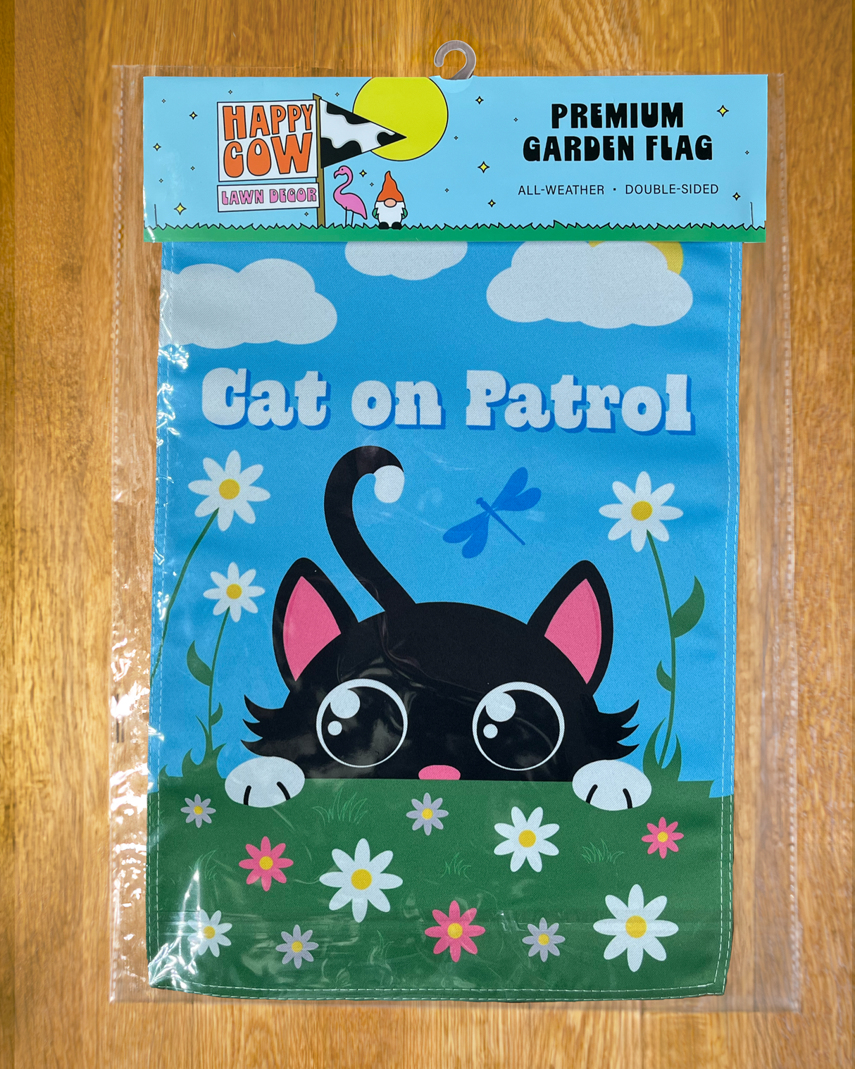 "Cat on Patrol" Garden Flag #G2101-1
