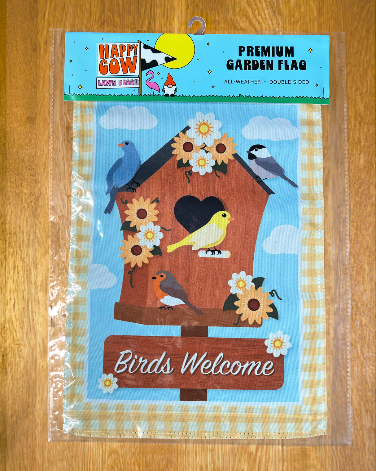 "Birds Welcome" Birdhouse Garden Flag #G2225-1
