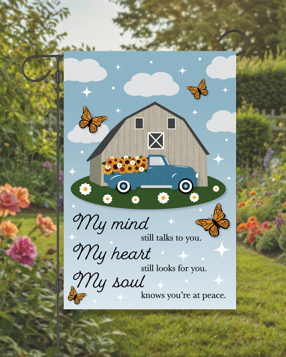 "My Heart Still Looks for You" Bereavment Garden Flag #G2417-1