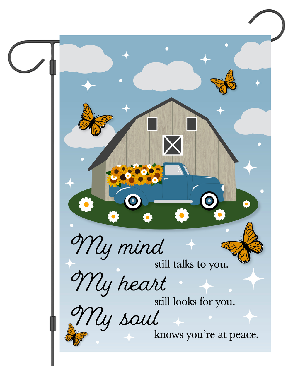 "My Heart Still Looks for You" Bereavment Garden Flag #G2417-1