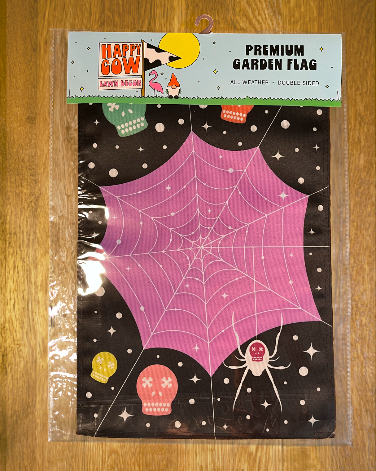 Funky Spiderweb Halloween Garden Flag #G3029