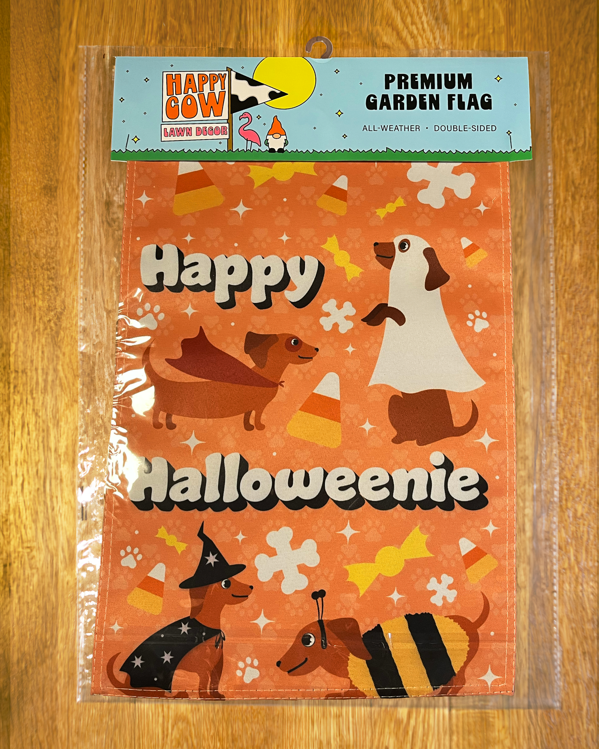 "Happy Halloweenie" Dachshund Garden Flag #G3036