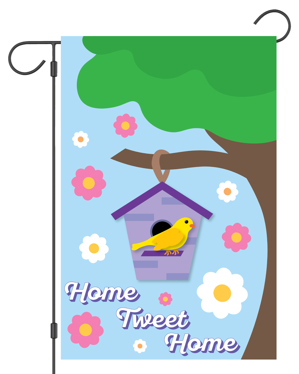 "Home Tweet Home" Birdhouse Garden Flag #G3044