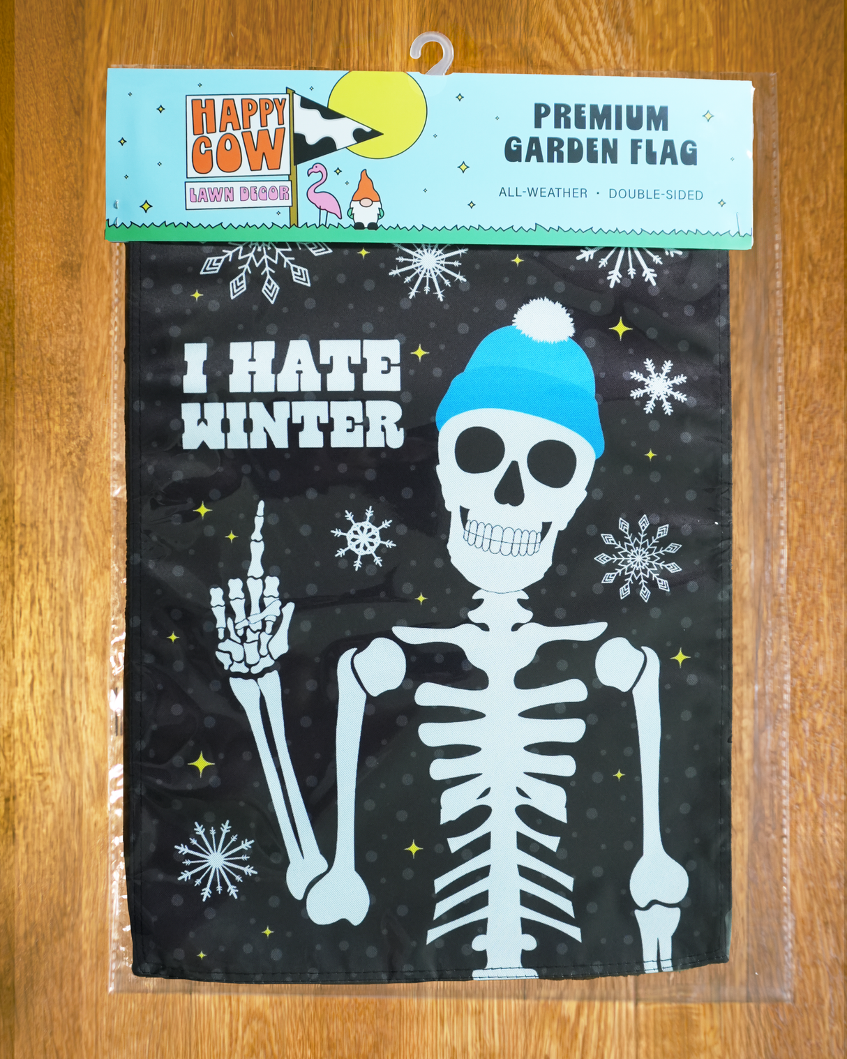 "I Hate Winter" Winter Skeleton Garden Flag G3056