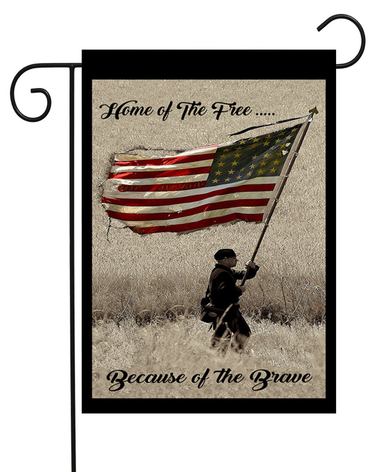 Home of the Free because of the Brave Garden Flag #G1039