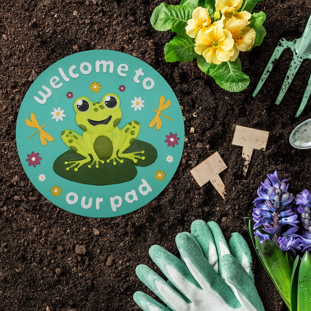 “Welcome to Our Pad” Garden Stepping Stone #S1001