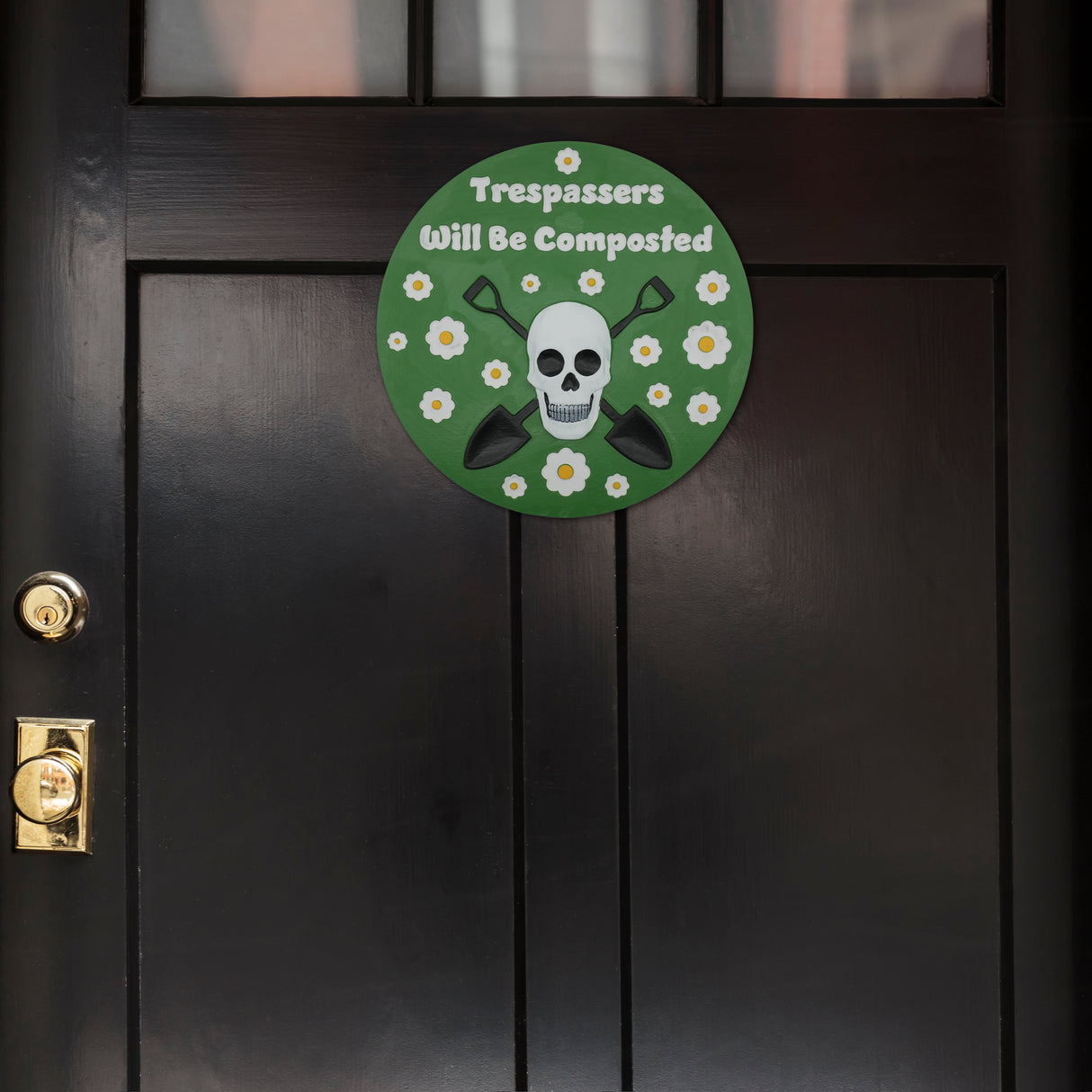 “Trespassers Will be Compsted” Garden Stepping Stone #S1004