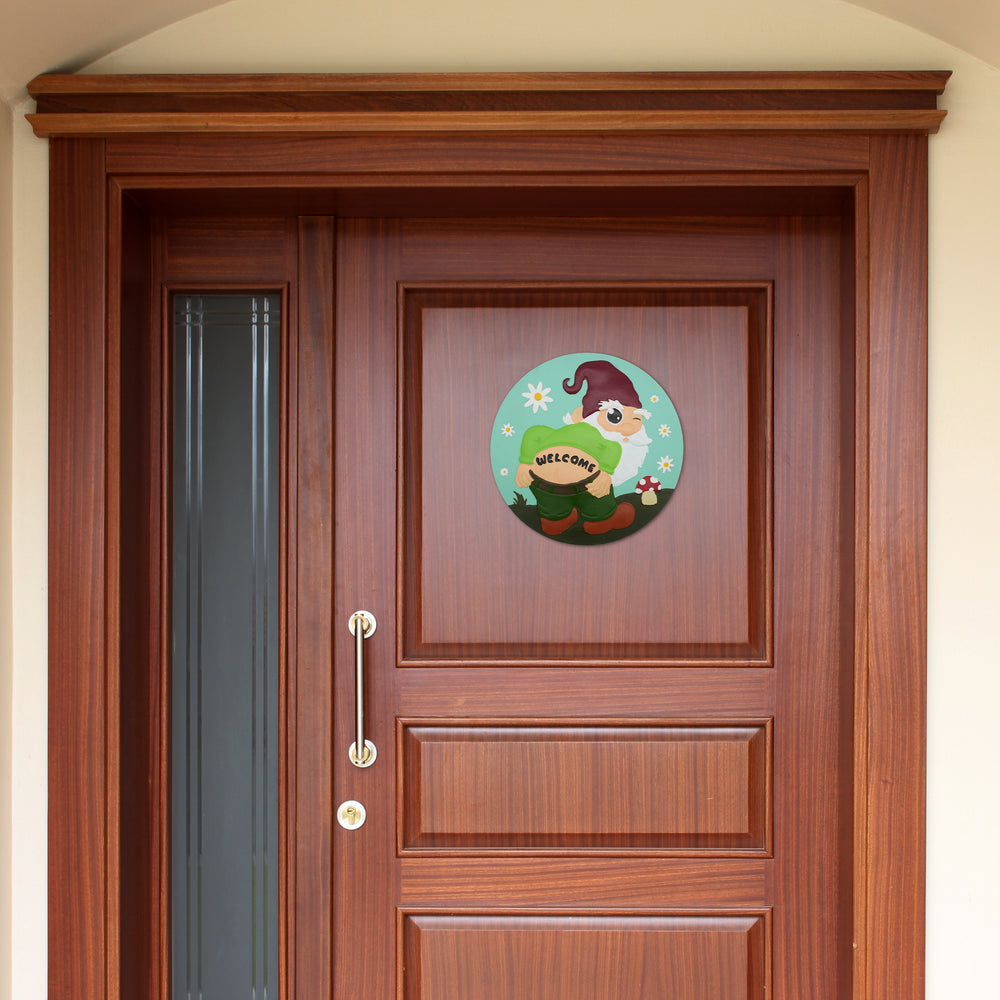 “Welcome” Mooning Gnome Garden Stepping Stone #S1008