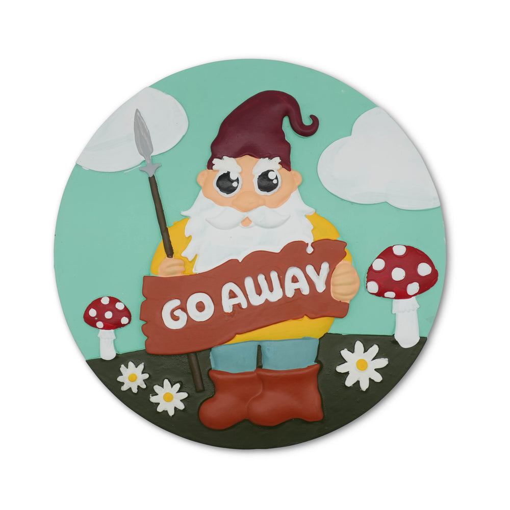 “Go Away Gnome” Garden Stepping Stone #S1011
