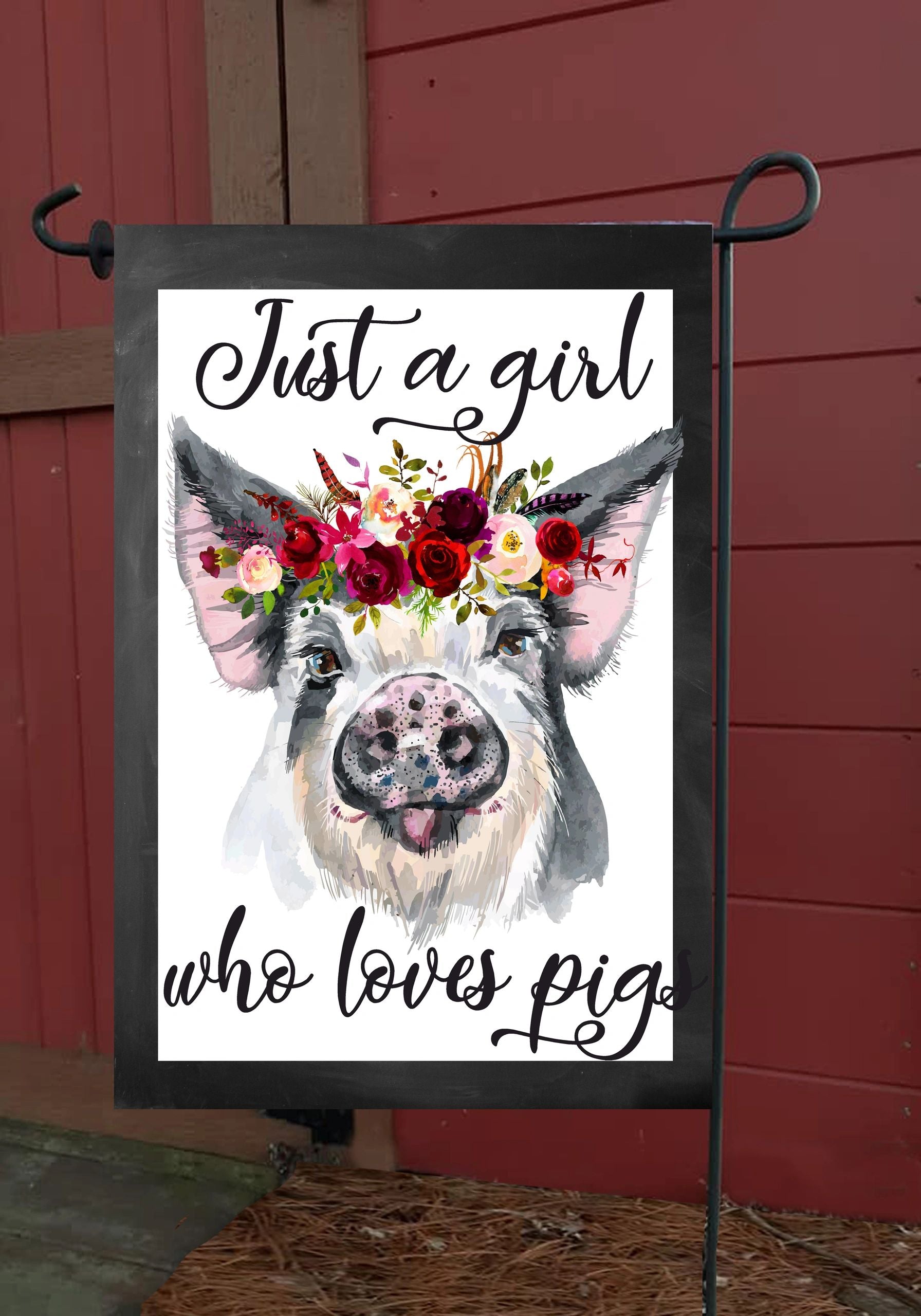 Just A Girl Who Loves Her Pig Garden Flag #G2039