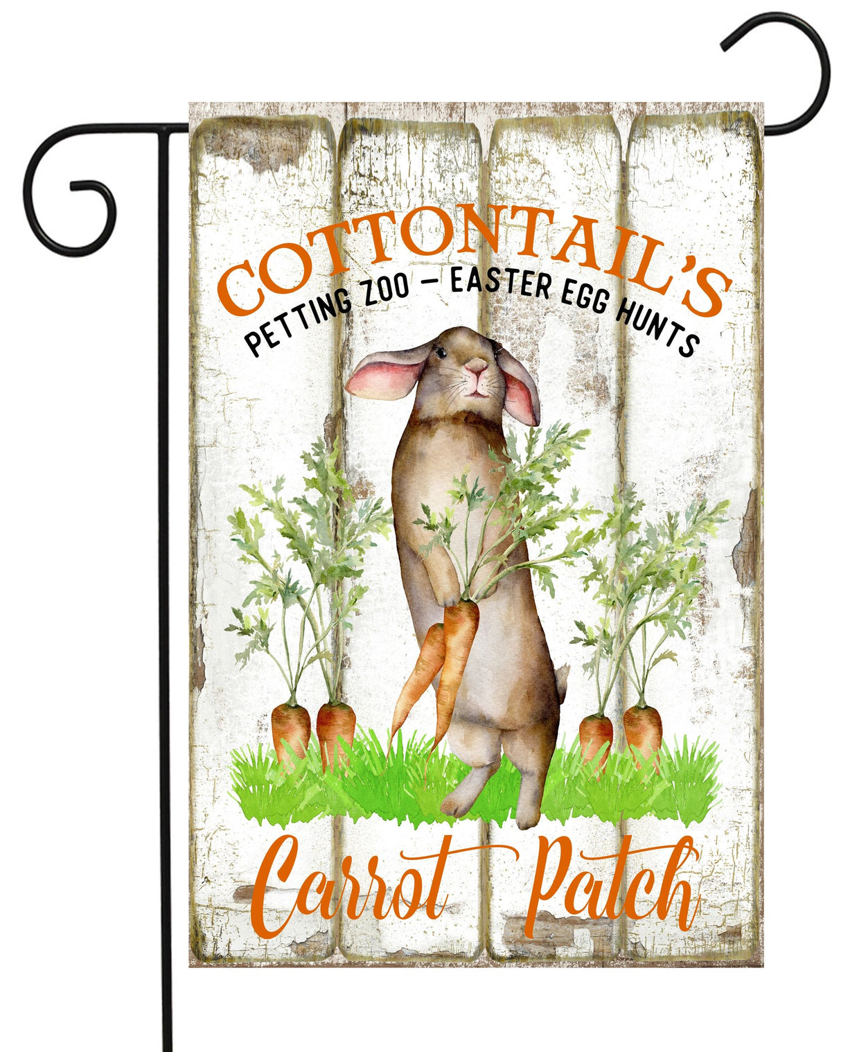 Cottontails Carrot Patch Garden Flag #G2208