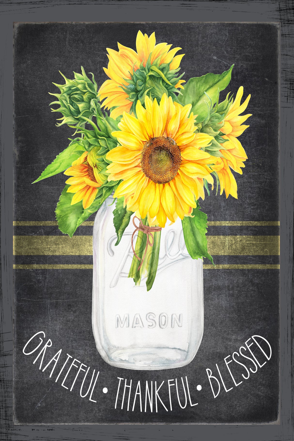 Sunflowers in Mason Jar Garden Flag #G1747