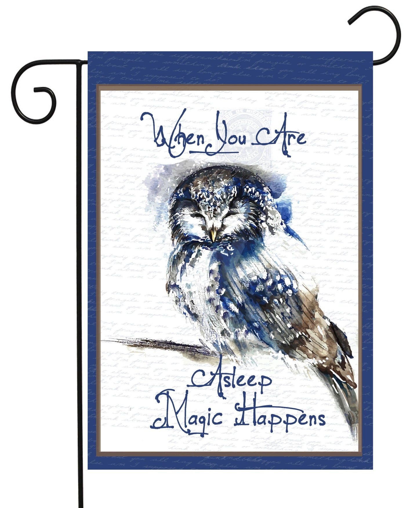 When You Are Asleep Owl Garden Flag #G2293