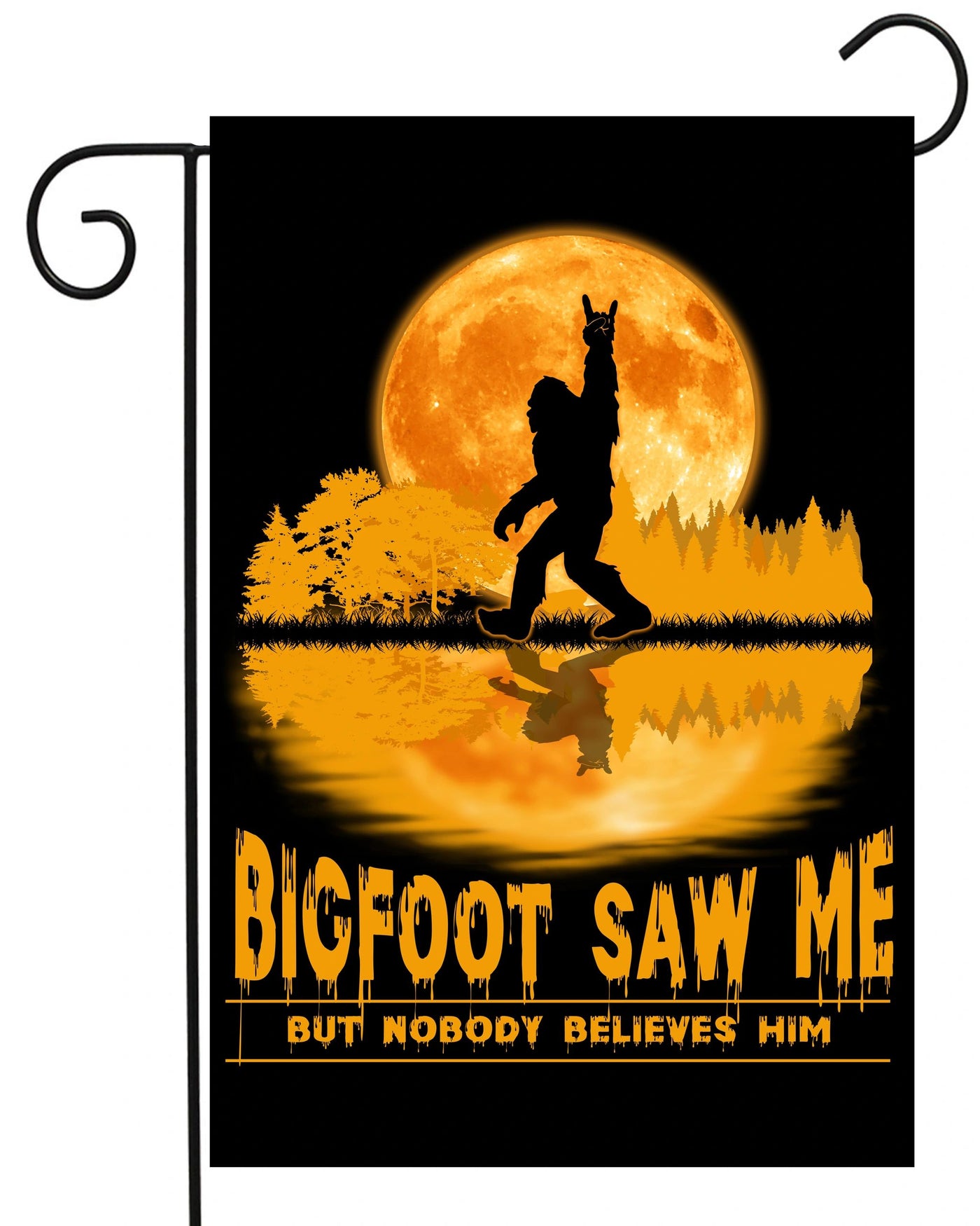 Big Foot Saw Me Garden Flag #G2378