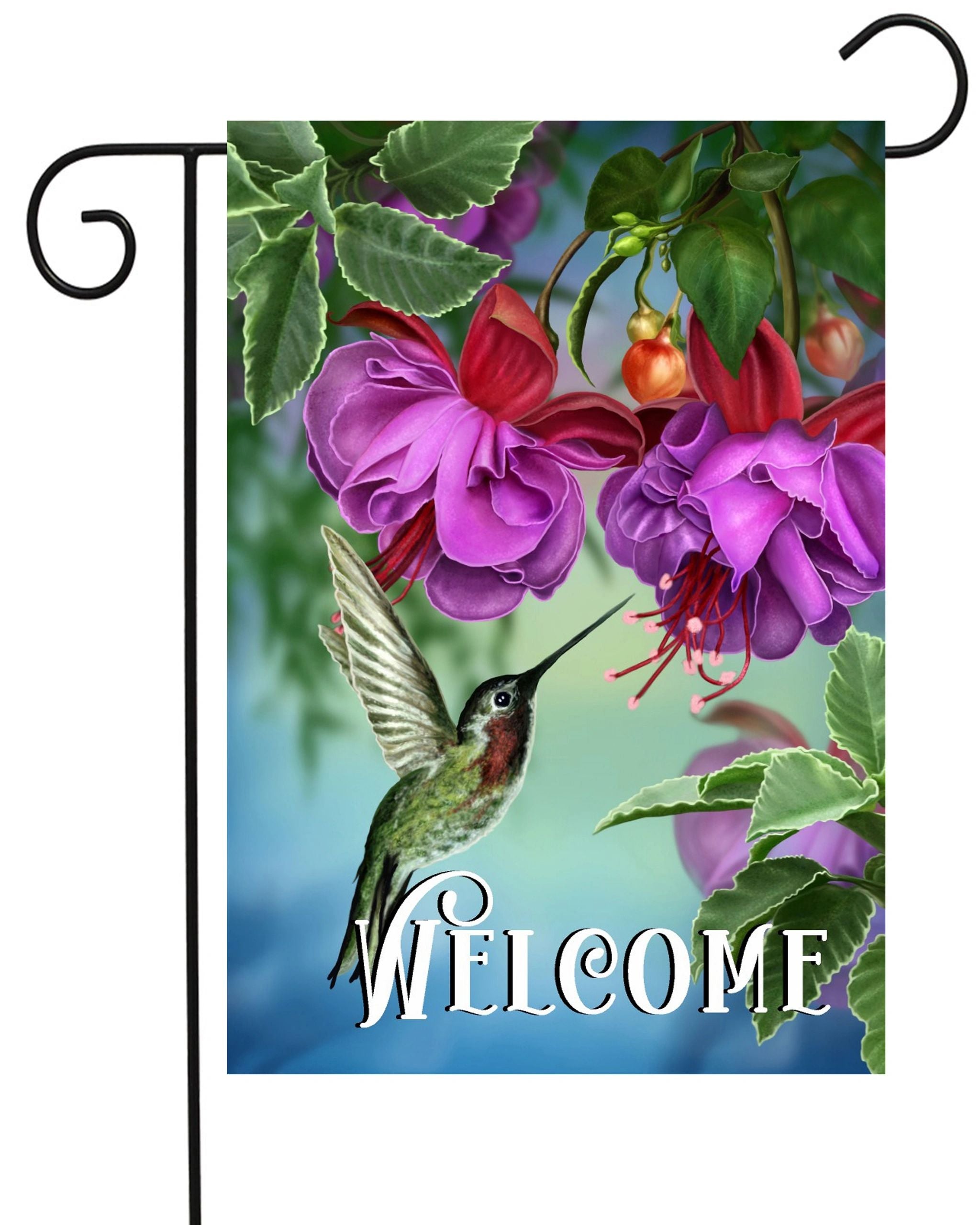 Welcome Hummingbird Garden Flag #G2222