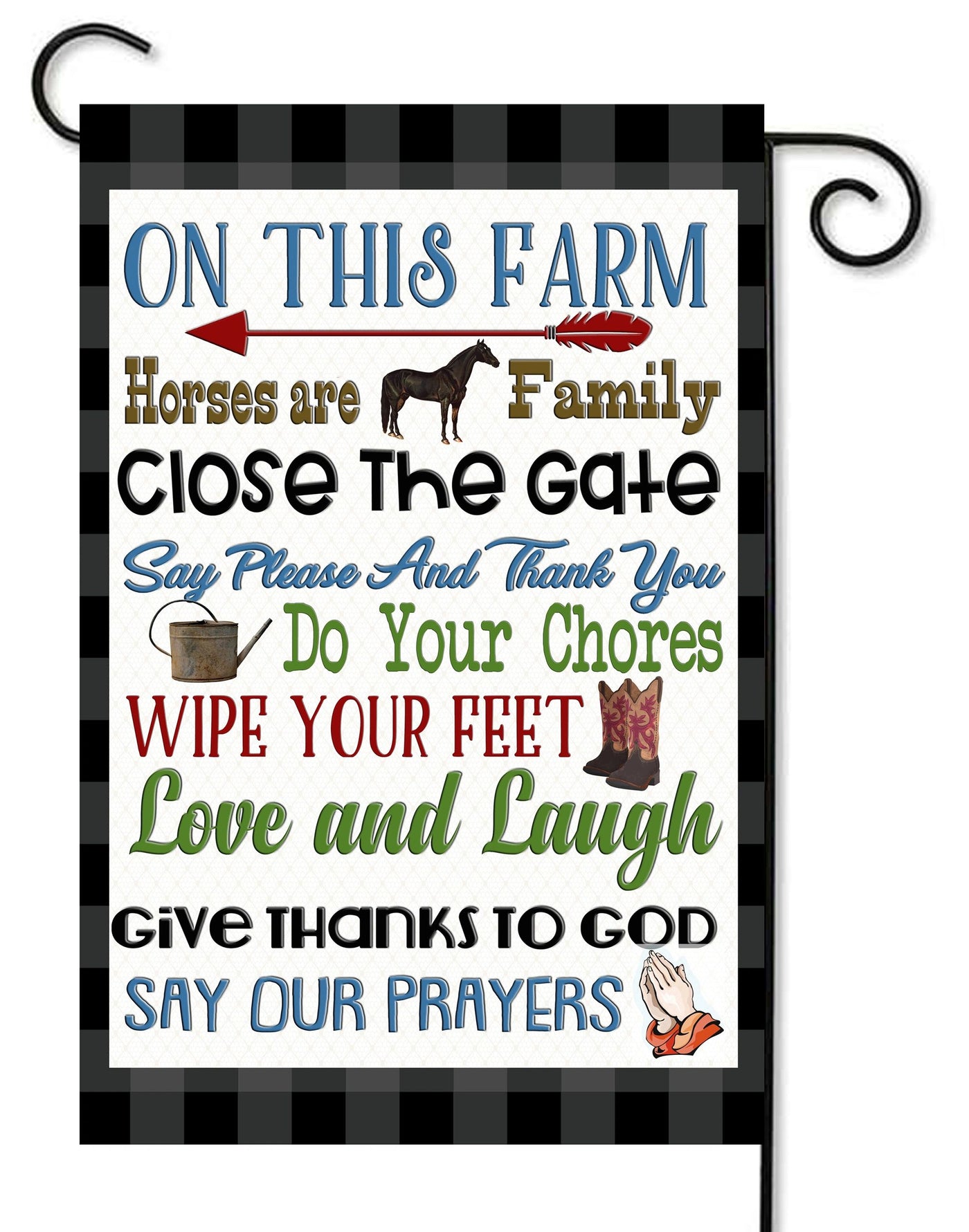 Farm Rules Garden Flag #G2096