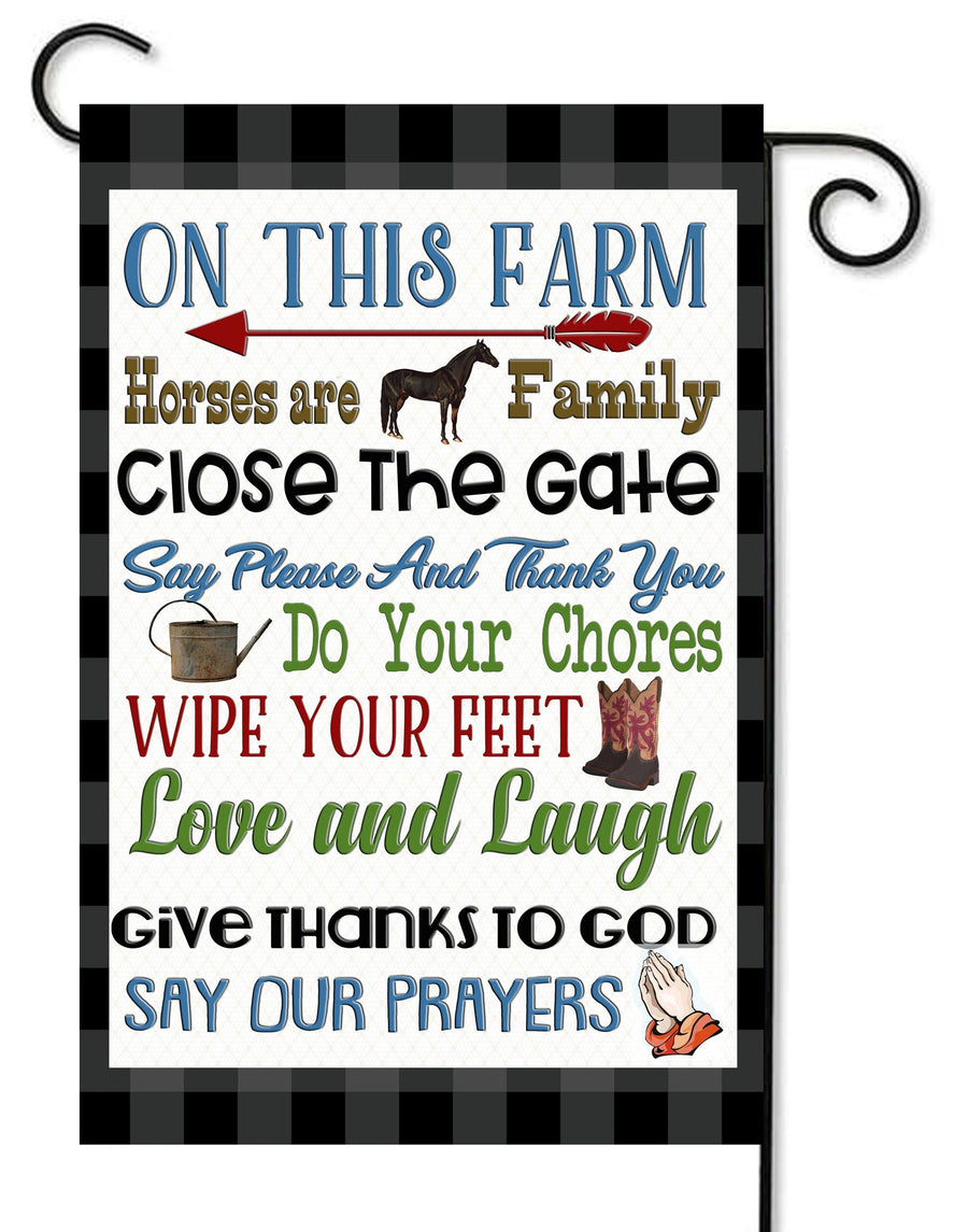 Farm Rules Garden Flag #G2096