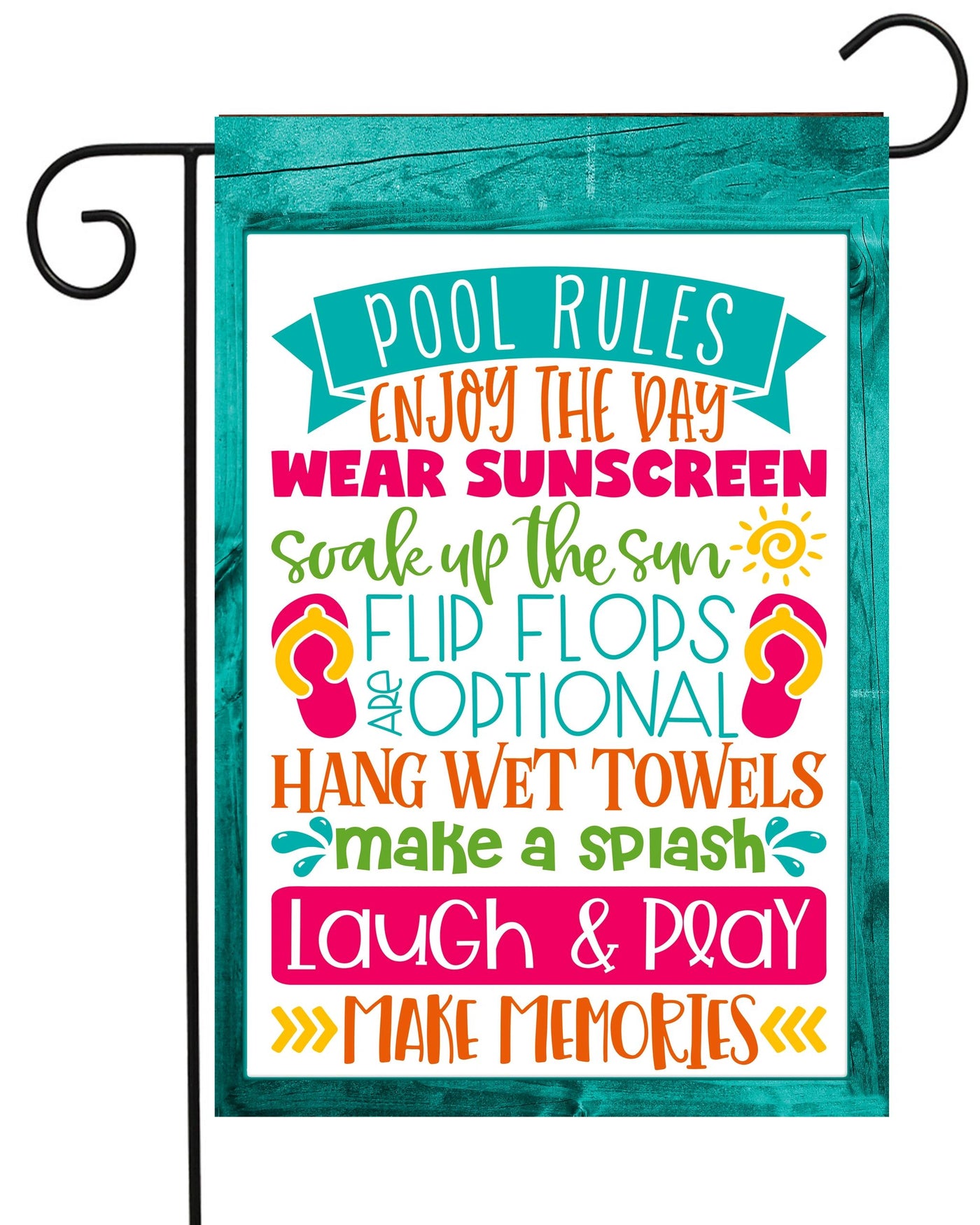 Pool Rules Quality Garden Flag #G2234