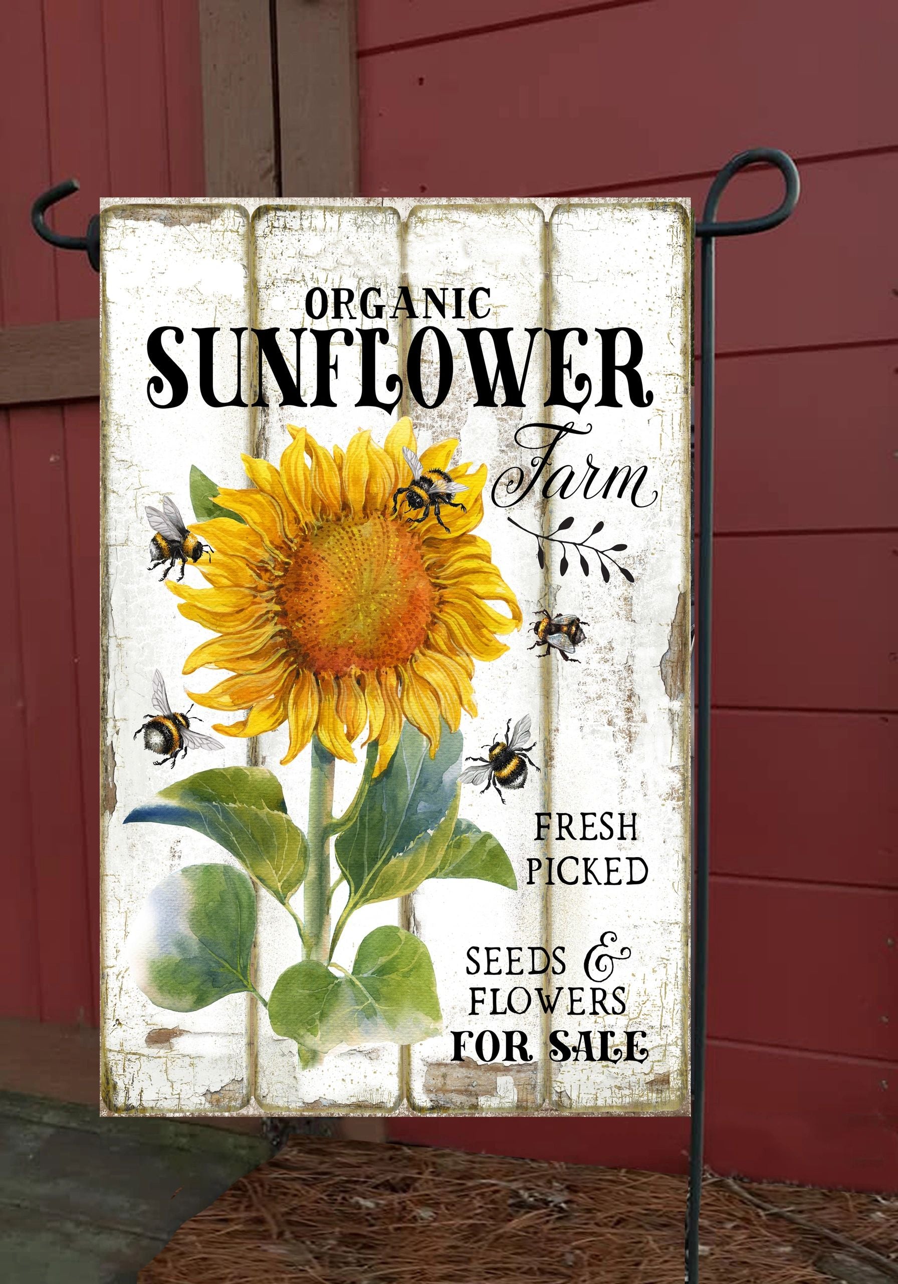 Organic Sunflower Farm Garden Flag #G2052