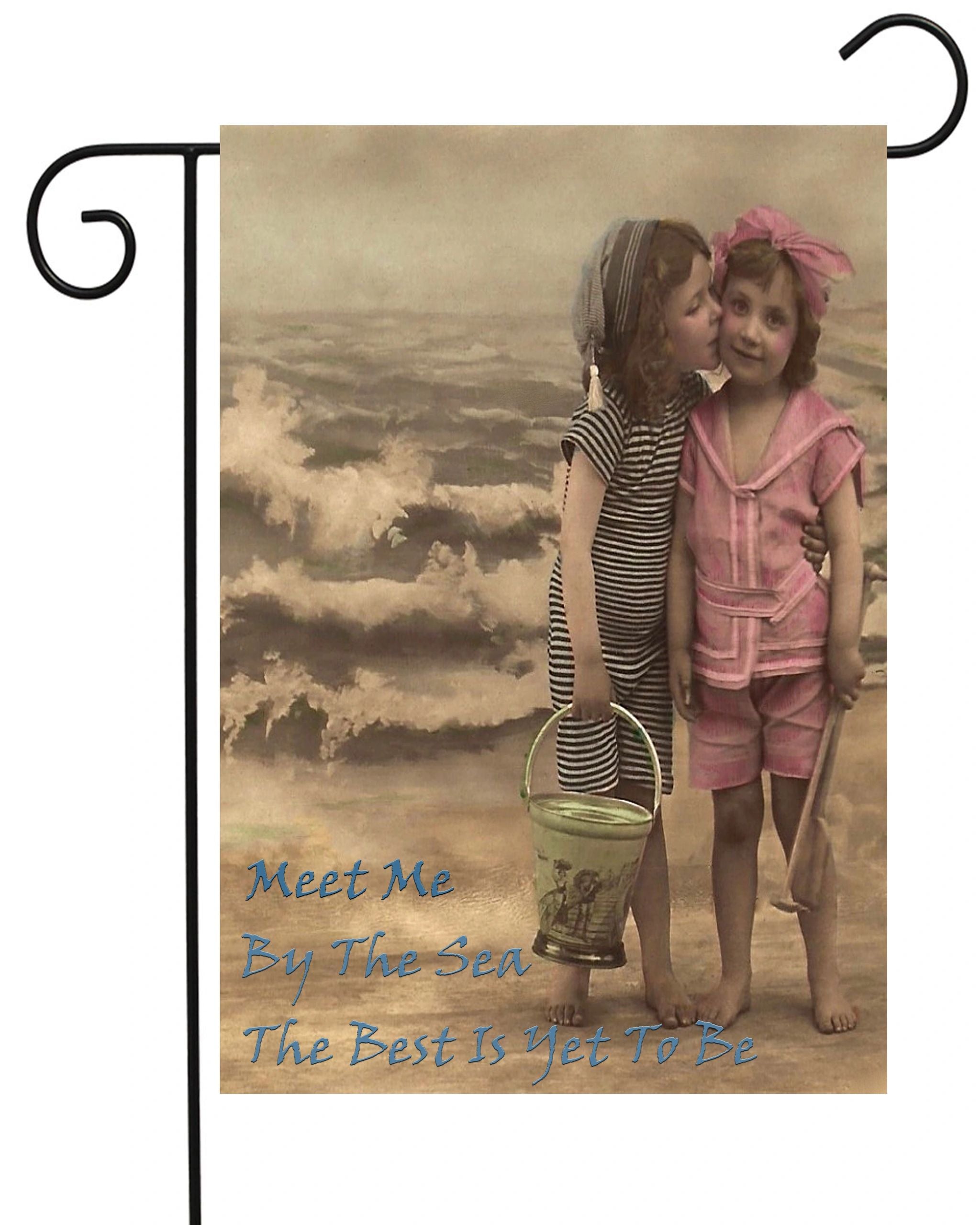 Meet me by the Sea Garden Flag #G2229