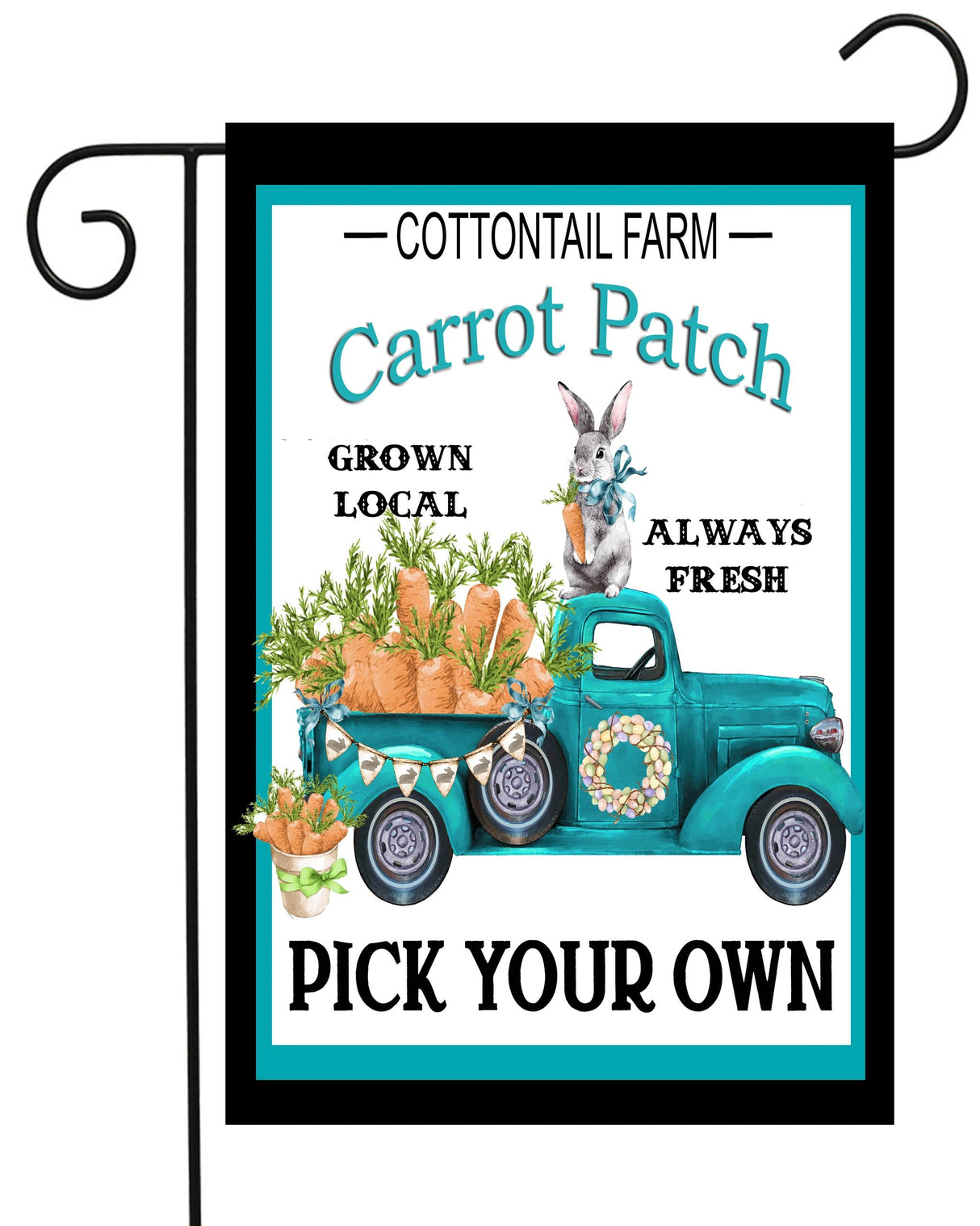 Cottontail Farm Carrot Patch Garden Flag #G2207