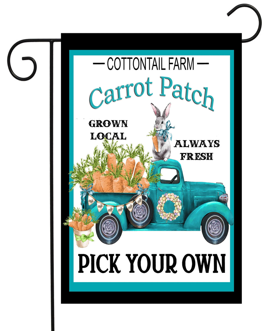 Cottontail Farm Carrot Patch Garden Flag #G2207