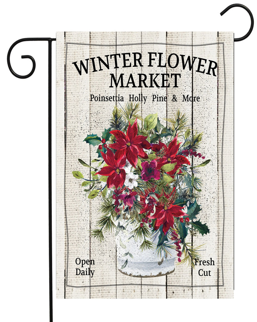 Winter Flower Market Garden Flag #G2477