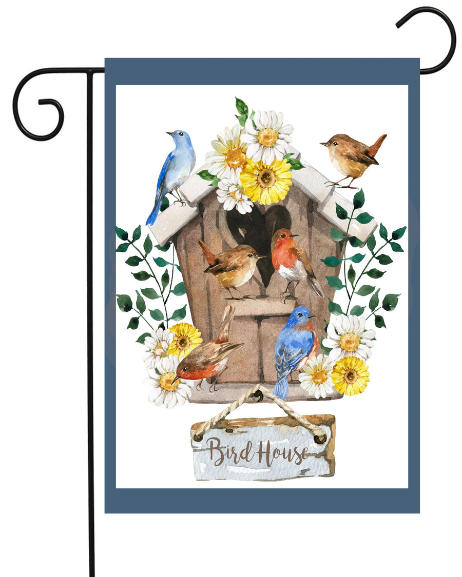 Bird House With Little Birds Garden Flag #G2225