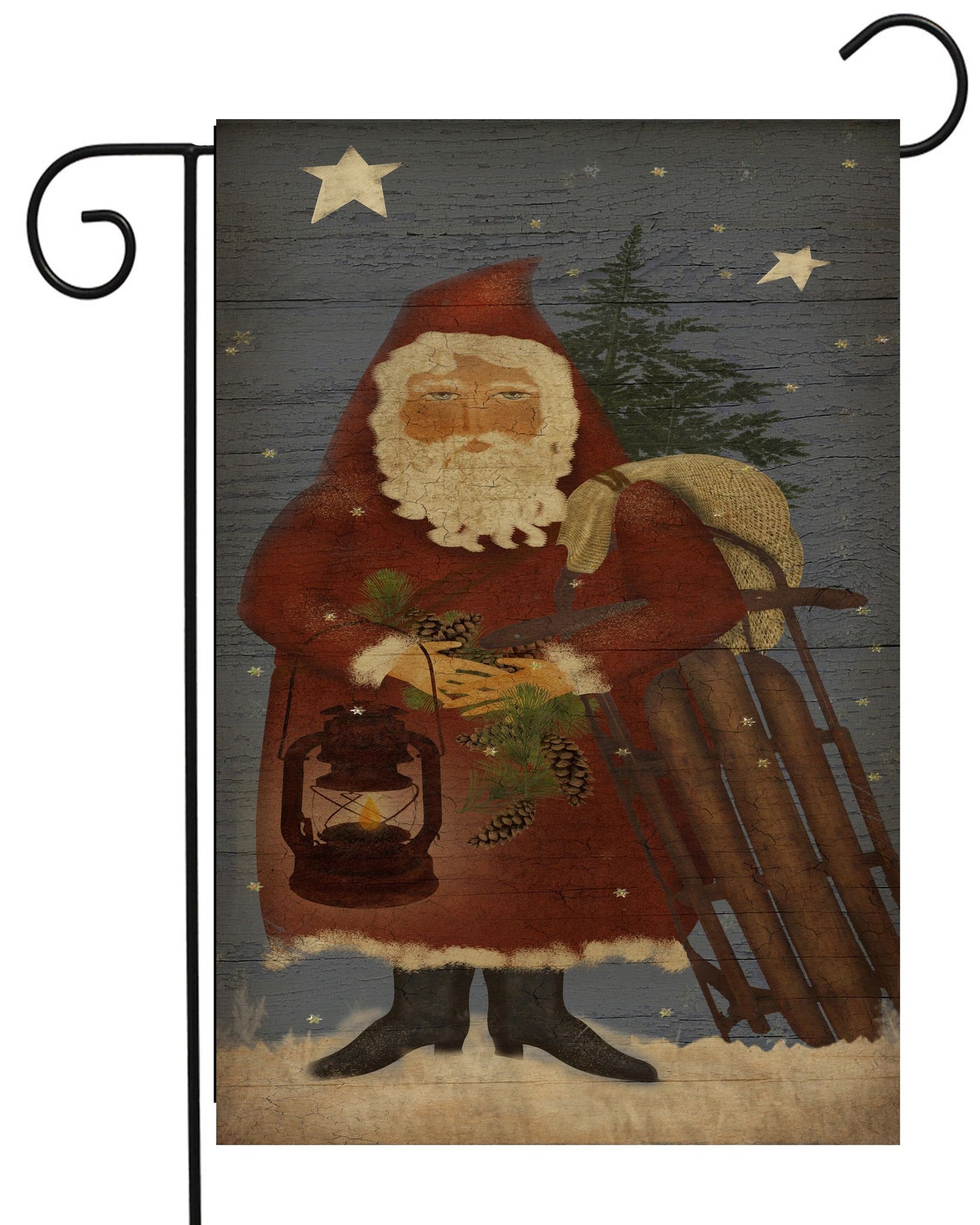 Santa with Sled Garden Flag #G2484