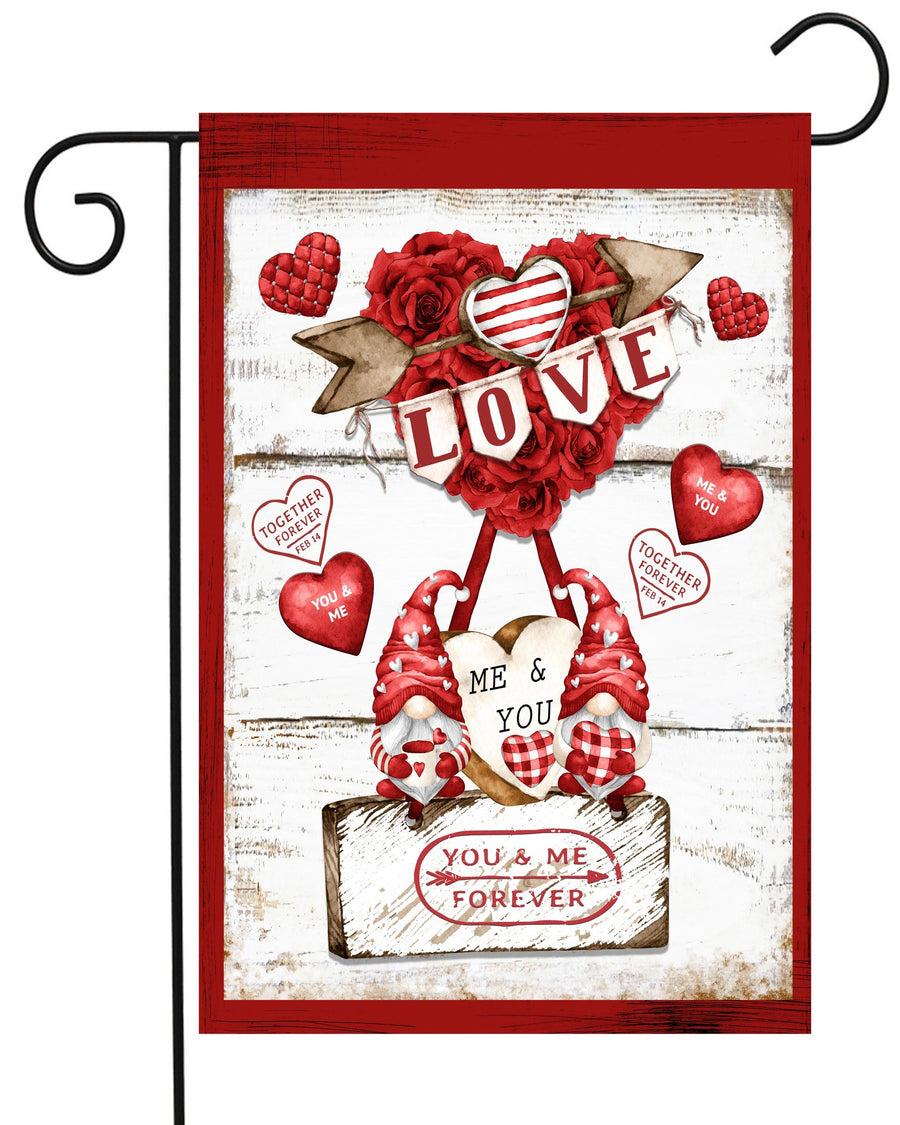 Valentine Love Gnomes Balloon Garden Flag #G2203