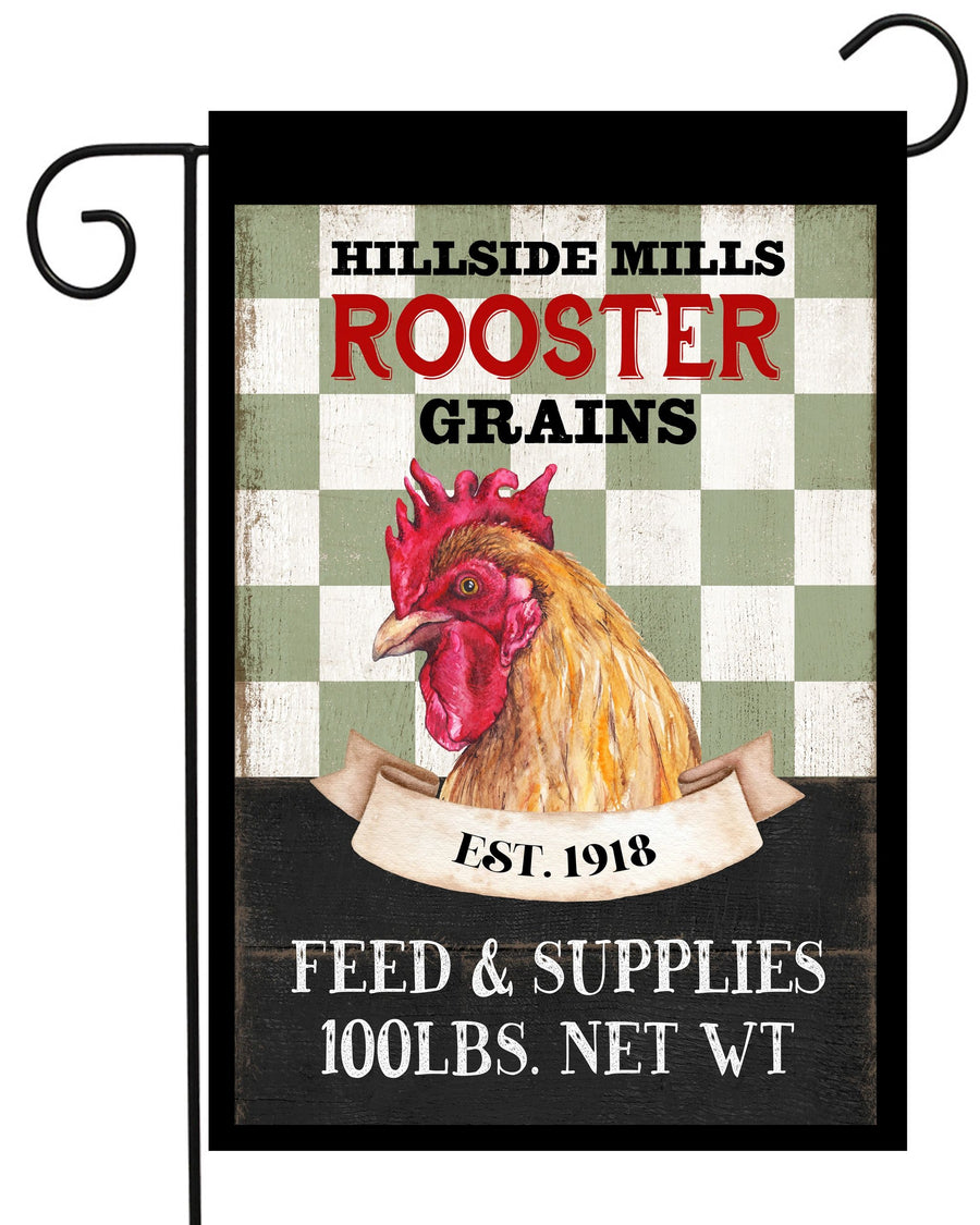 Rooster Grains Garden Flag #G2312