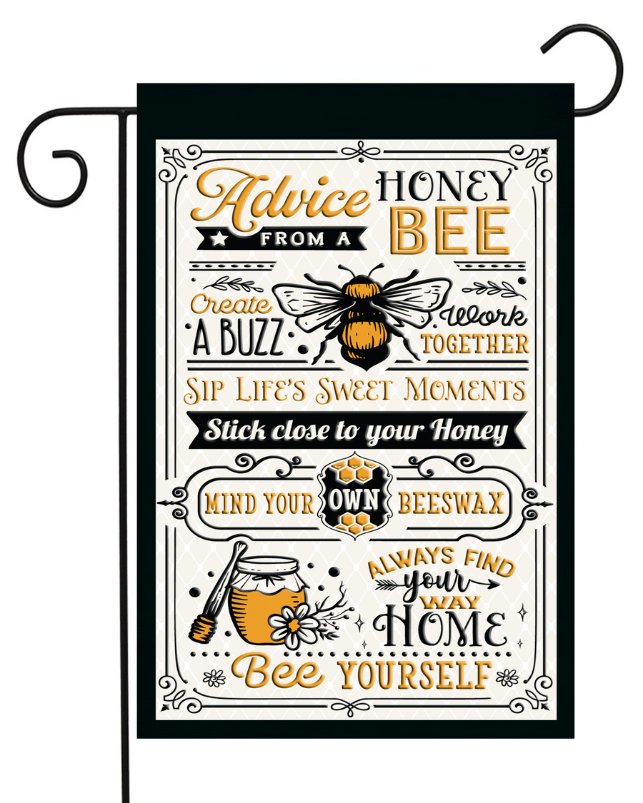 Advice From a Bee Garden Flag #G2376