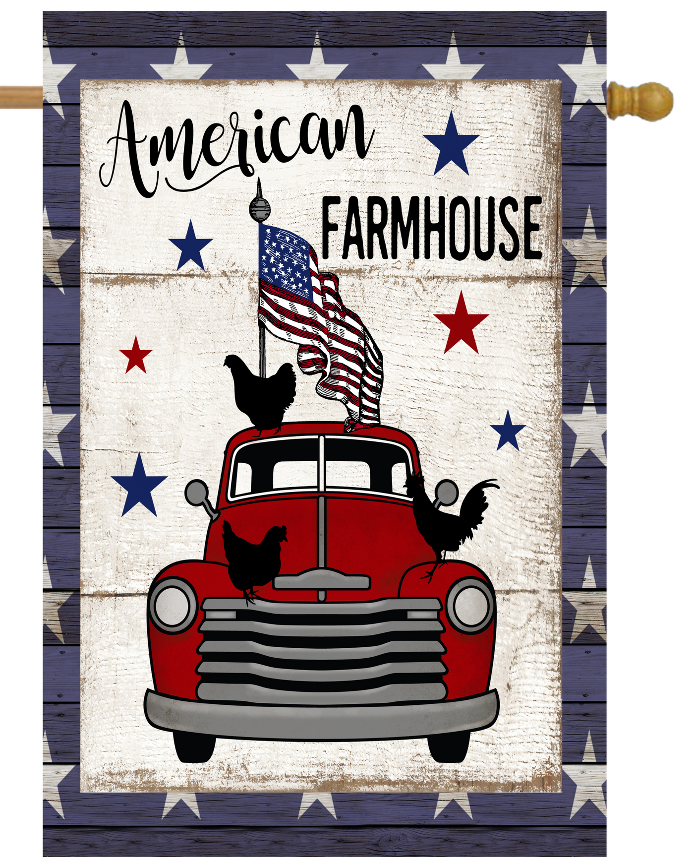 America Farm House Truck House Flag # H1338