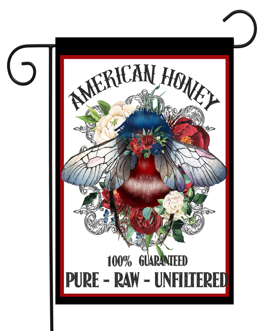 American Honey With Bee Garden Flag #G2164