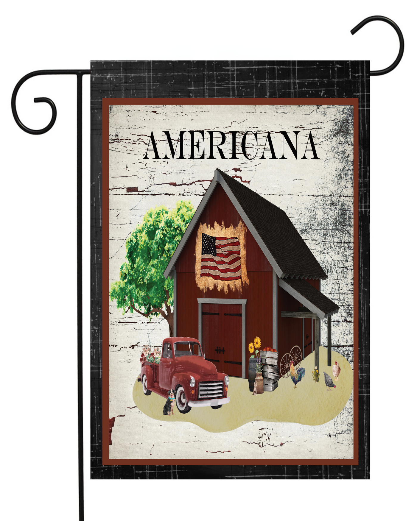 Americana Barn Garden Flag #G2105