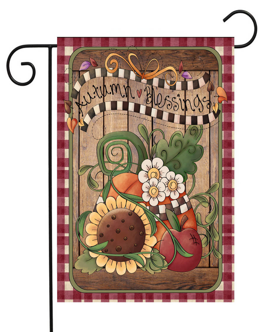 Autumn Blessings Pumpkins Garden Flag #G2117