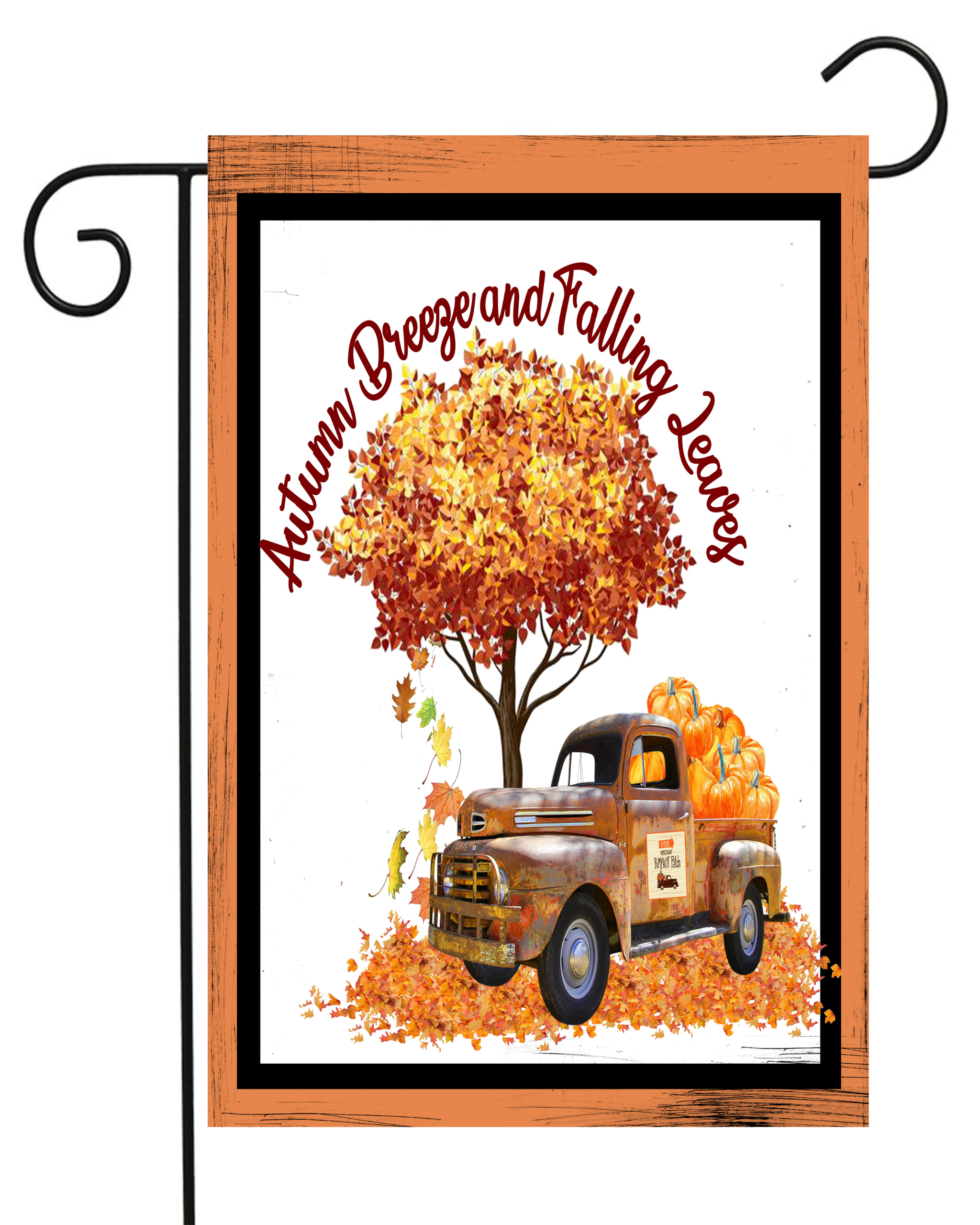 Autumn Breeze and Falling Leaves Garden Flag #G1596