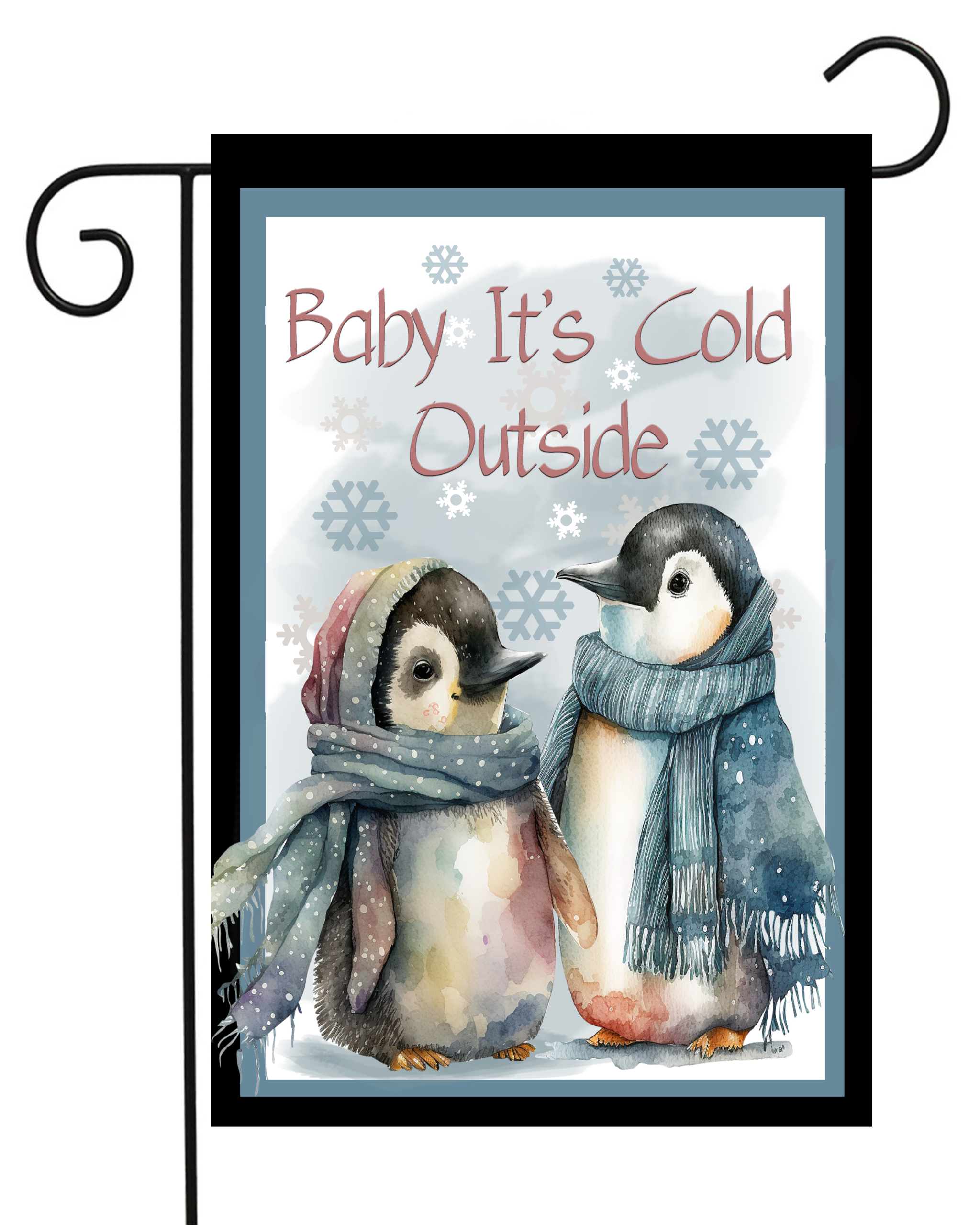 Baby It's Cold Outside Penguins Garden Flag #G2584