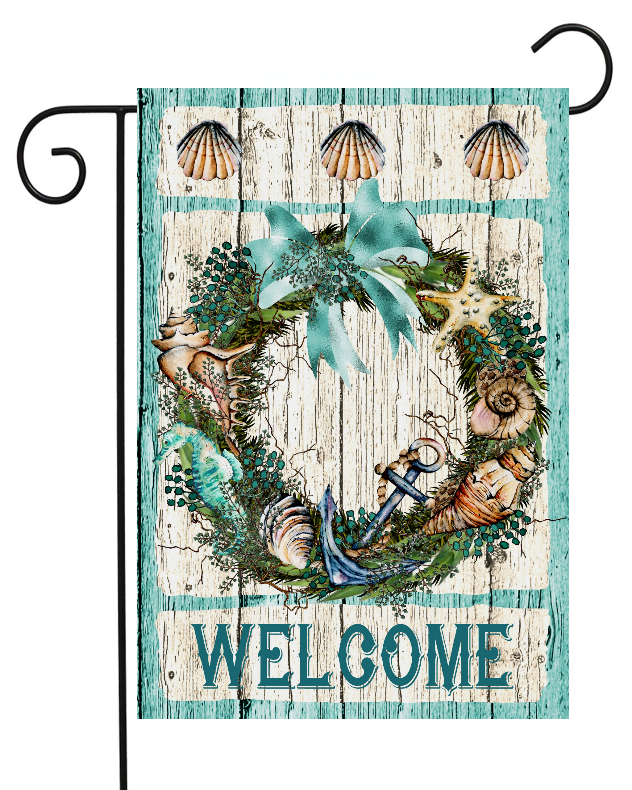 Beach Wreath Garden Flag #G1958