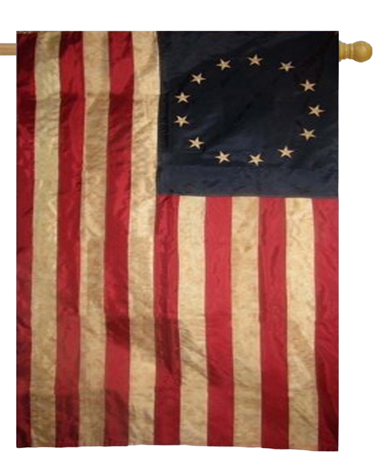 Betsy Ross Tea Stained House Flag #H2491