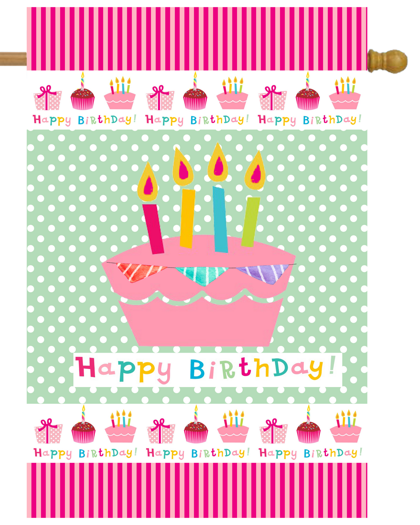 Birthday Cupcake House Flag # H1452