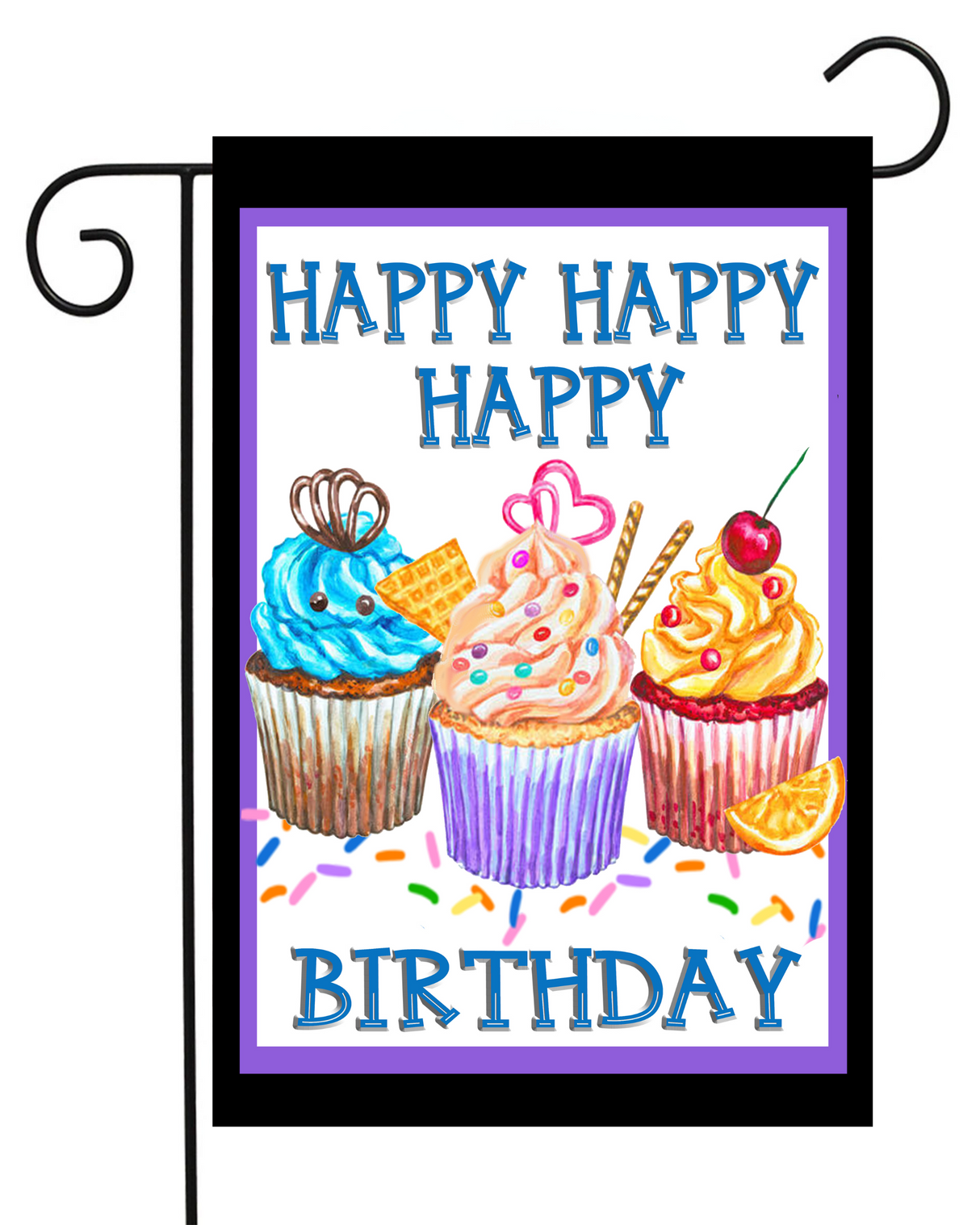 Birthday Cupcakes Garden Flag #G2148