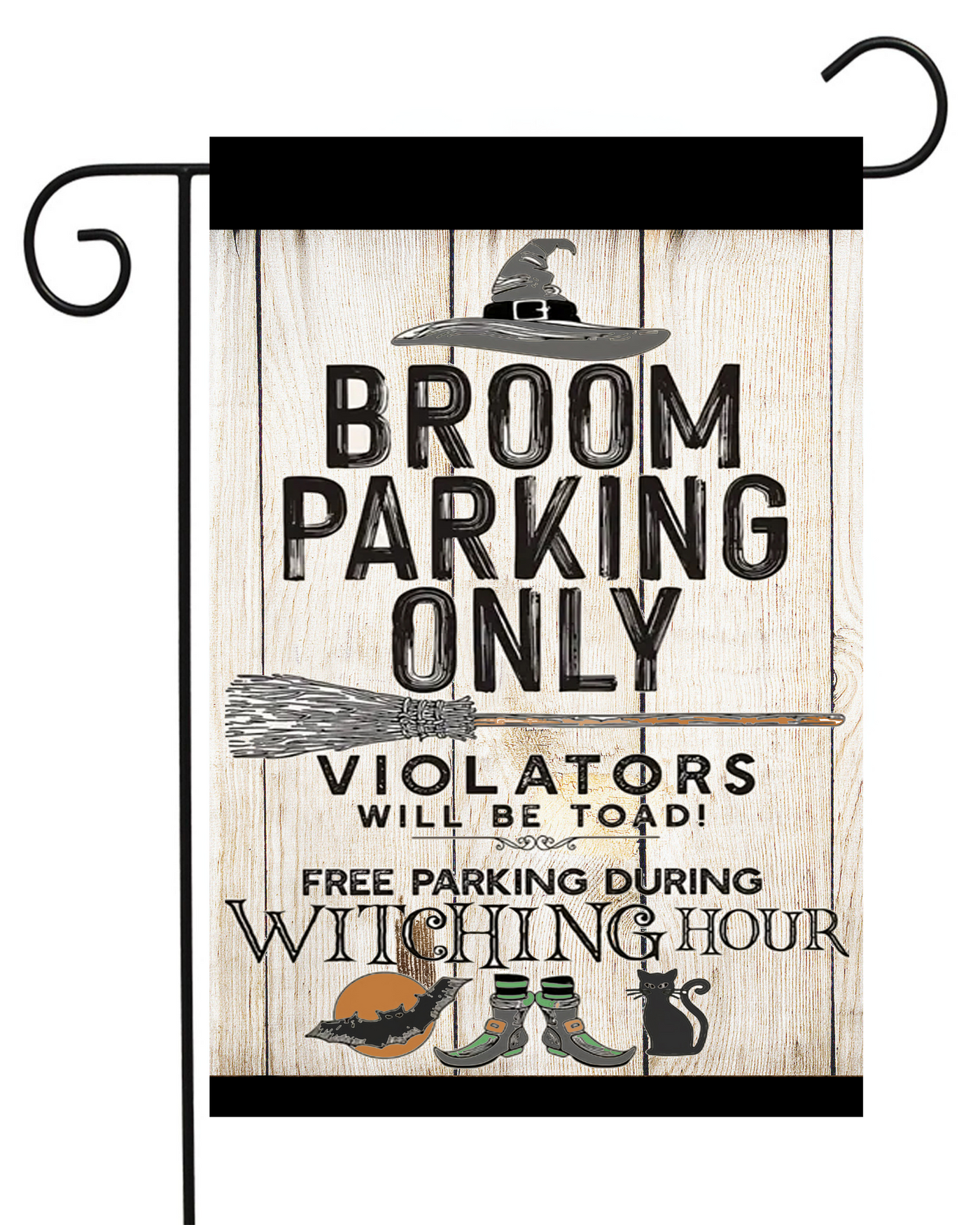 Broom Parking Only Garden Flag #G2651