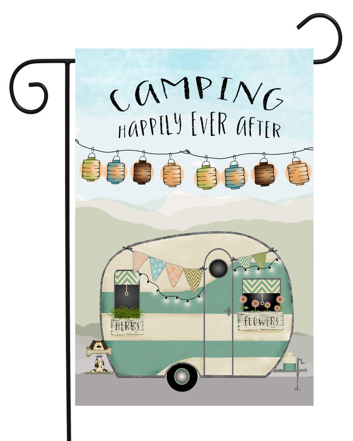 Camping Happily Ever After Garden Flag #G1032