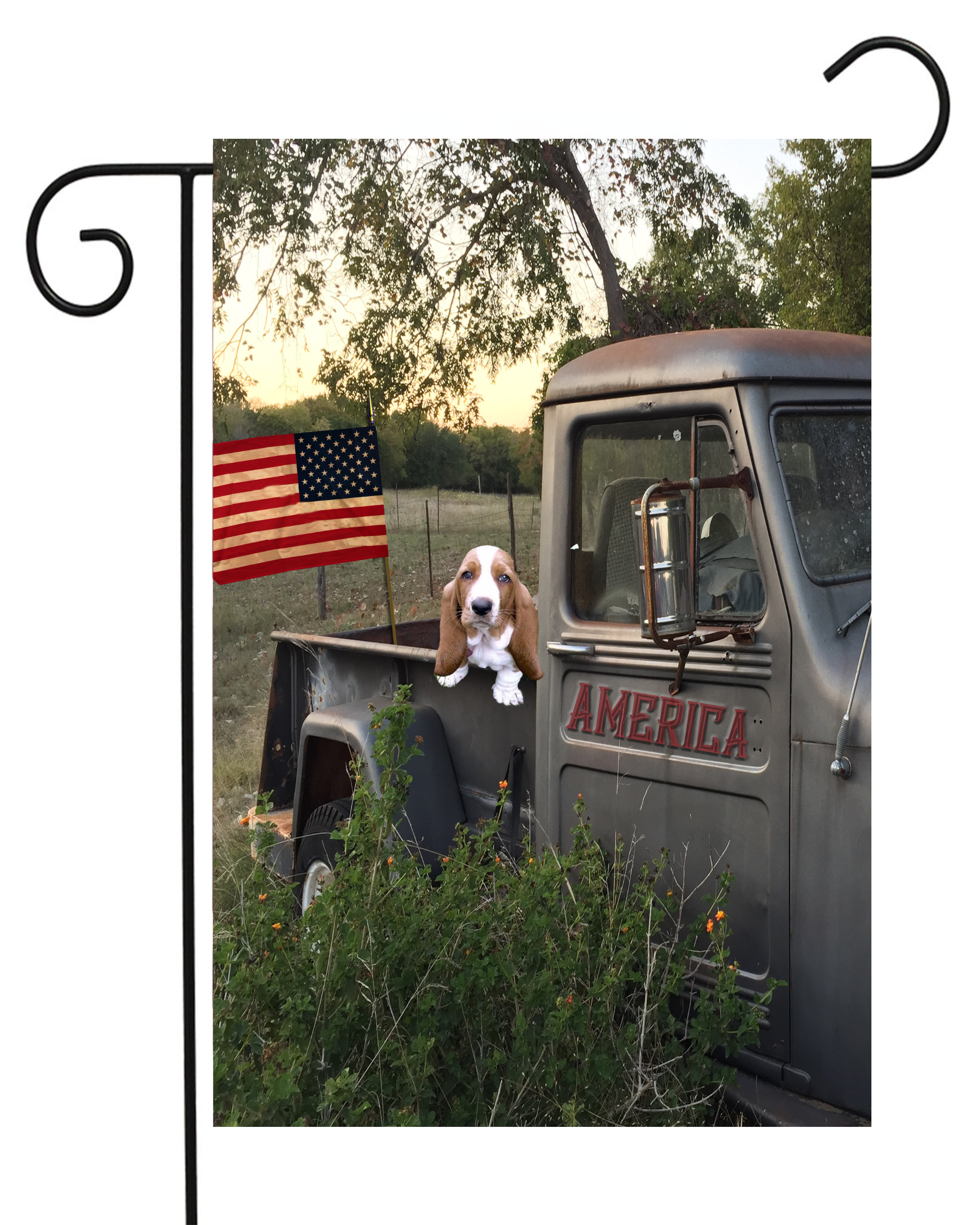 Dotie in Old Truck Garden Flag #G2038