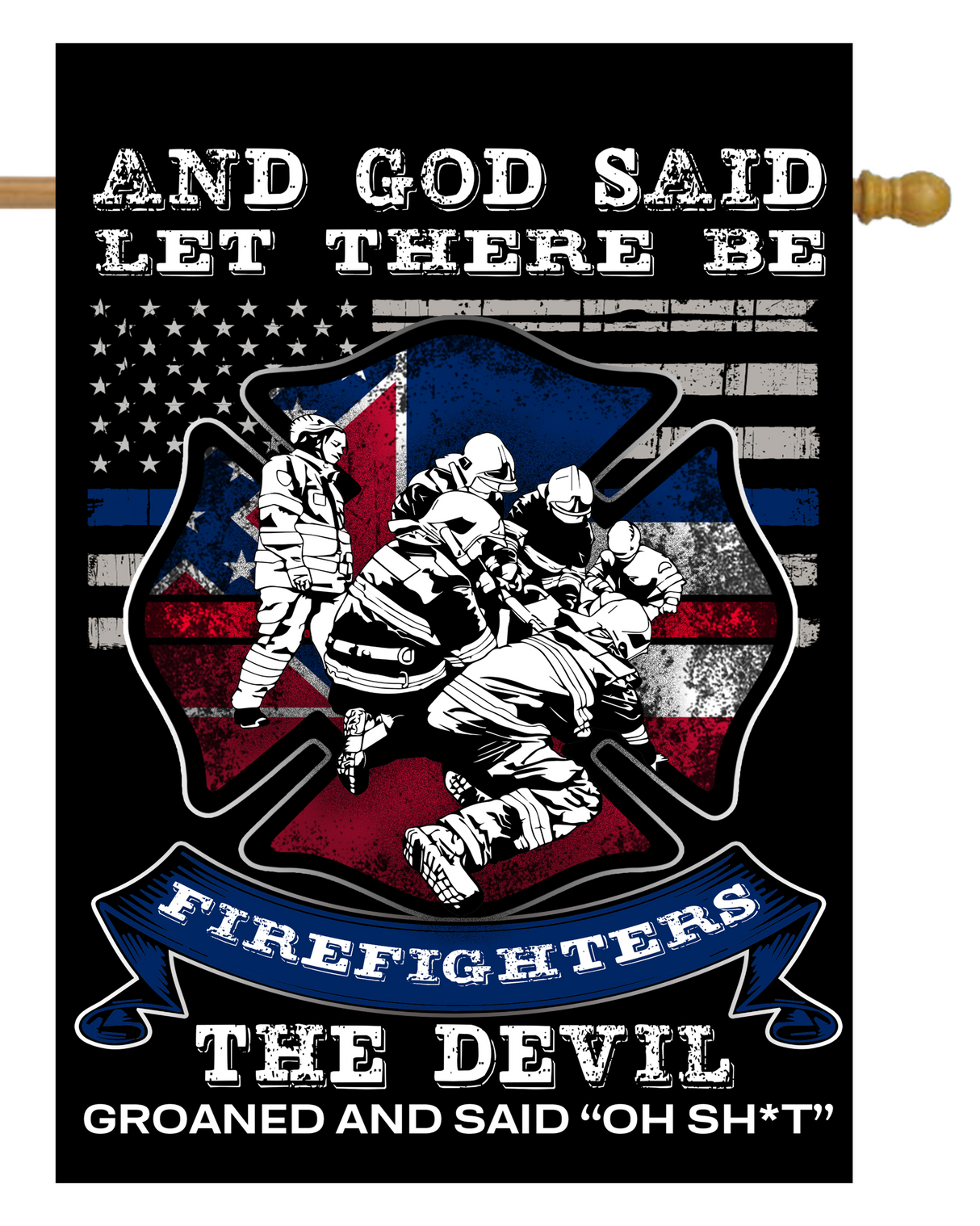 Firefighter the Devil House Flag #H2066