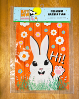 Welcoming White Rabbit Garden Flag #G1029-1