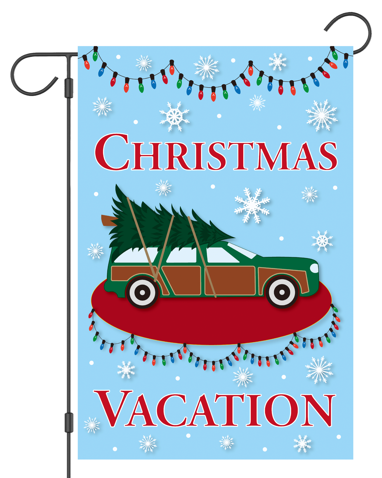 Christmas Vacation Wagon Garden Flag #G1202-1